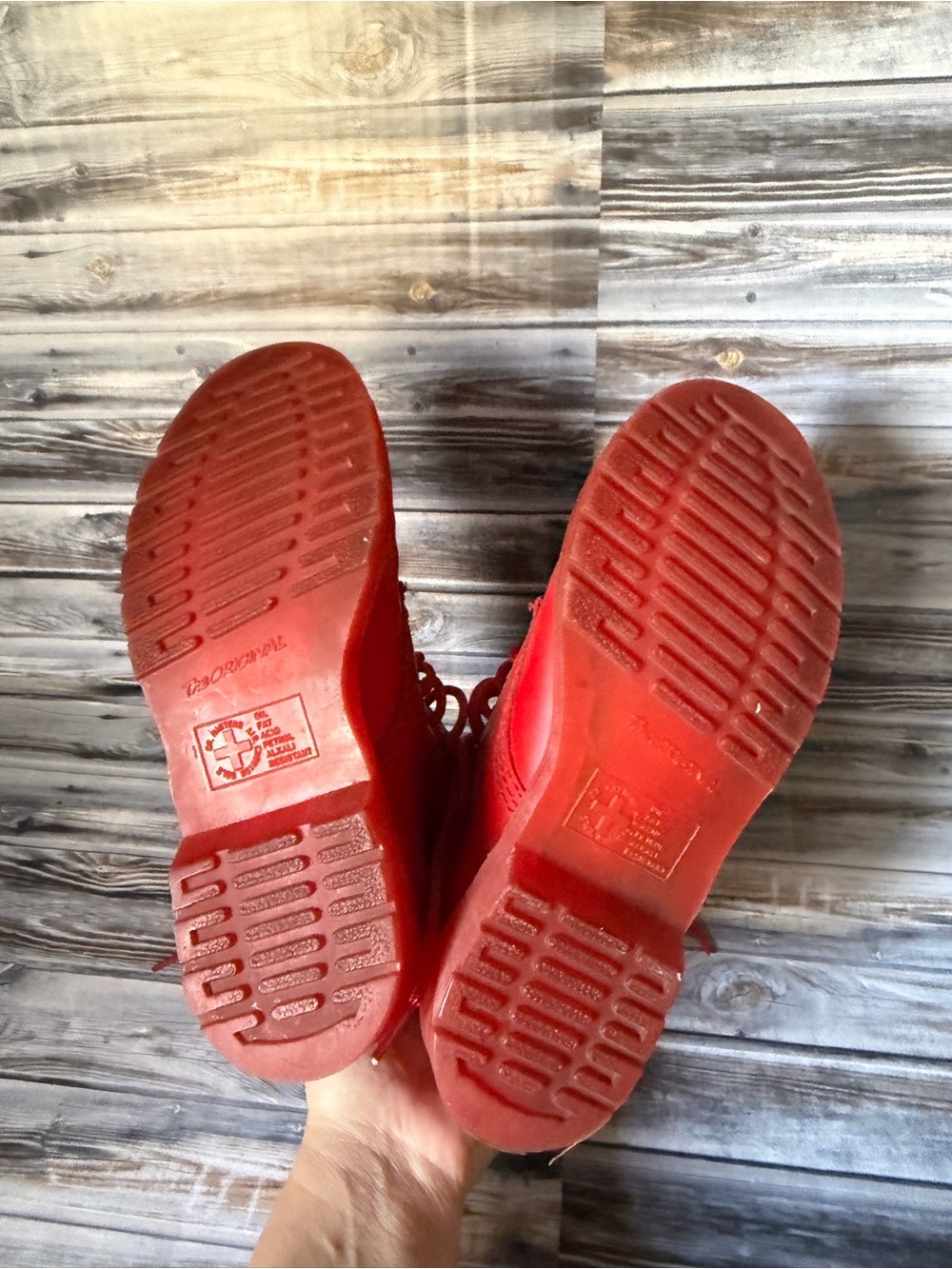 dr. martens 1460 Pascal Poppy Red Smooth boot Womens Size 6 - Picture 5 of 9